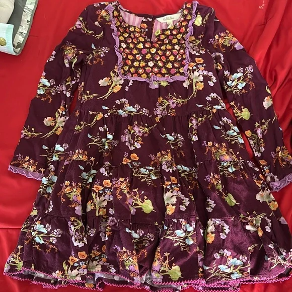 matilda jane purple floral dress Live in Lavender Ruffle Dress 12Y